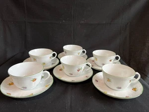 Richard Ginori Eden Set di 6 tazze da tè e piattini - modello fuori produzione - Foto 1 di 9