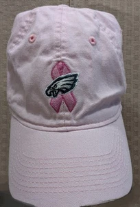 Vtg Reebok Phil Eagles NFL THINK PINK Adult Adjustable Hat Cap Breast Cancer - Picture 1 of 7