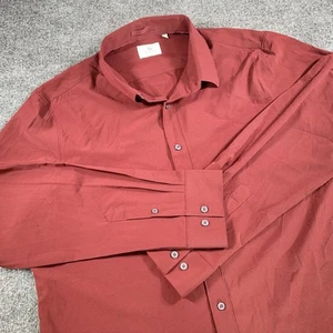 7 Diamonds Shirt Mens XL Burgundy Liberty 4 Way Stretch Woven Performance Casual - Picture 1 of 11