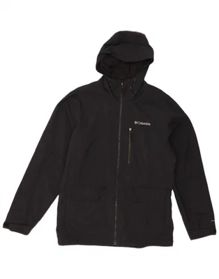 COLUMBIA Mens Omni-Shield Hooded Windbreaker Jacket UK 38 Medium Black AJ09 - Image 1 of 4
