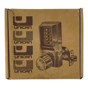 Ilco Unican 1000-2C Mechanical Pushbutton Lock Satin Chrome Keyless - Picture 1 of 4