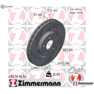 2x BRAKE DISC 400.3676.54 FOR MERCEDES-BENZ CLS/Shooting/Brake 2.1L 4cyl CLS CLS - Picture 1 of 9