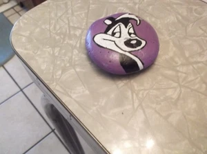 Pepe Le Pew Handpainted Rock / Paperweight - Picture 1 of 6