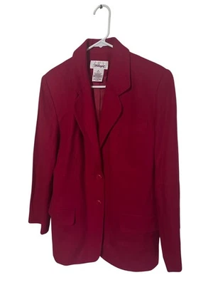 Worthington 100% merino wool red blazer jacket size 8P - Image 1 of 4