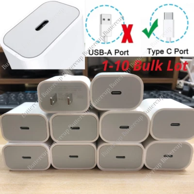 Whole sale 20W USB C Type C PD Fast Charger Adapter For iPhone 14 13 11 12 XR - Image 1 of 4