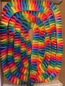 REGENBOGEN PLISSIERBAND Rosettenmacher Handwerk 10 Meter - Bild 1 von 1