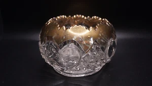 Heart with Thumbprint Rose Bowl by Tarentum Glass Co. 1899 3.75" w x 2.25" wide - Picture 1 of 7