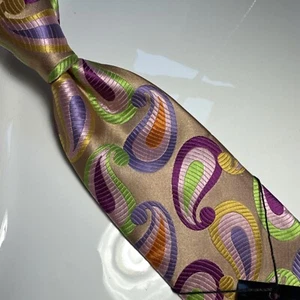 NWT VERSE 9 MULTI COLOR PAISLEY STYLE PRINT SILK DESIGNS NECK TIE & HANKY - Picture 1 of 4