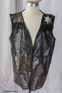 Vest Cowboy Kids Black 14 Ex-L Costume Western Gentleman New in Package - Picture 1 of 3