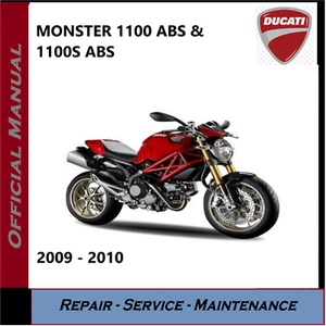 Ducati Monster 1100 ABS 1100S Workshop Service Repair Manual 2009 - 2010 on CD - Picture 1 of 1