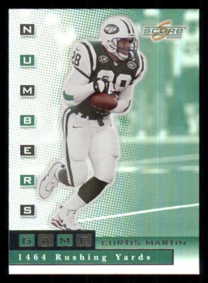 2000 Score Numbers Game Silver #NG14 Curtis Martin/1464 /1464 - Image 1 of 2