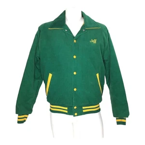 Chaqueta bombardero de pana para hombre B.P. Exploration Alaska ""Jeff"" verde vintage años 80 M - Imagen 1 de 9