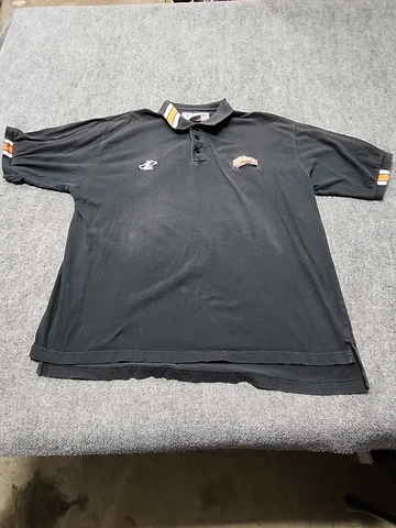 Vintage NFL Pro Line Logo Athletic Polo Shirt Mens XL Black Cincinnati Bengals Cover