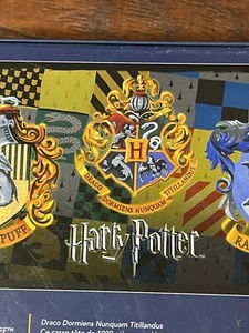 Harry Potter - Hogwarts School Crests 1000 Piece Puzzle 12x36 - Picture 1 of 9