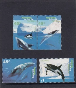 AUSTRALIAN ANTARCTIC - 1995 Whales & Dolphins Design set of 4 MNH - Wildlife  - Bild 1 von 1