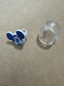 Mickey Mouse Plastic Ring Metallic Blue One Size Vintage - Bild 1 von 9