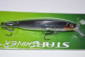 sebile star shiner bass suspending jerkbait 3 1/2" 1/4oz black chrome gold head - Picture 1 of 6