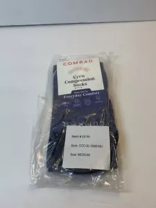 COMRAD Crew Compression Socks, Blue, Medium (W8-10.5/M8.5-10) - NWT, FAST SHIP - Picture 1 of 3