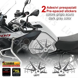 Adesivi fiancate serbatoio BMW R 1200 1250 GS Adventure compatibili GRIGIO SCURO - Foto 1 di 1