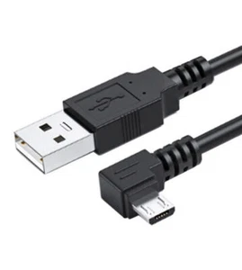 Micro USB 5 Pin to USB 2.0 A Data Charge Cable - Left Angle 1.5m - Picture 1 of 4