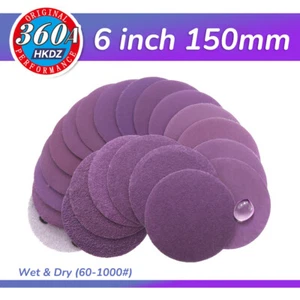 150mm Wet and Dry Sanding Discs 6 inch Sandpaper Hook and Loop Pads P60 - P10000 - Picture 1 of 26
