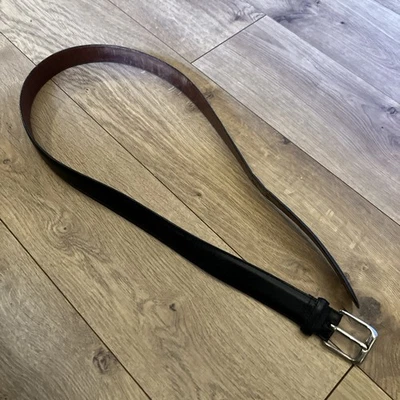 Cinturón informal Coach de cuero negro con hebilla plateada 34 36 para hombre 5951 cuero de vaca bruñido Foto 1 de 4