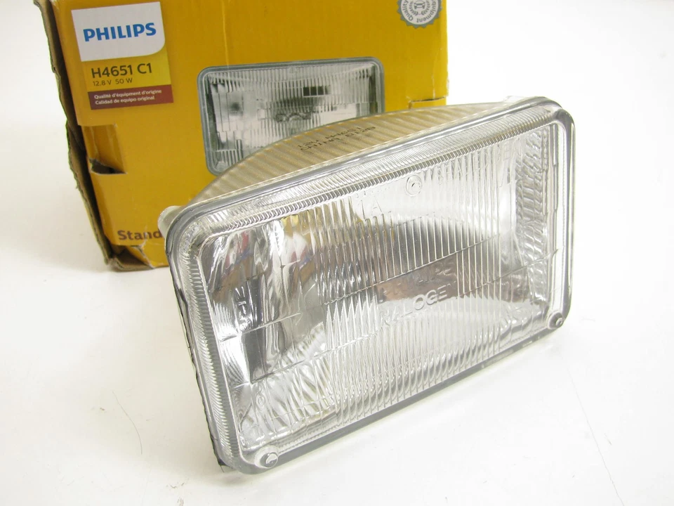 Lámpara de cabeza de faro Philips H4651C1 4"x6" 50 vatios reemplaza # 4651 / H4651 Foto 1 de 4