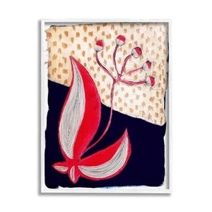 Abstract Boho Flower Framed Giclee Art by Birgit Maria Kiennast - Picture 1 of 8