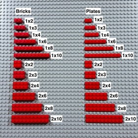 LEGO RED Bricks Plates Pick your lot Genuine Pieces Bulk Parts 1x2 2x4 2x2