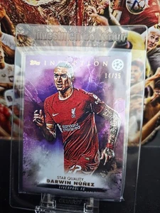 Darwin Nunez 2022-23 Topps Inception UEFA Star Quality Purple 14/25 Liverpool - Picture 1 of 2
