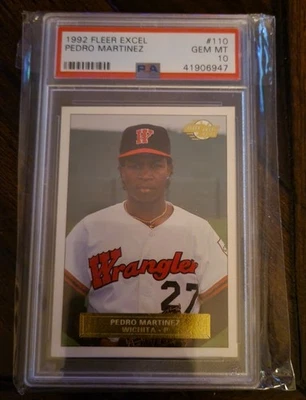 1992-93 Fleer Excel #110 Pedro Martinez Rookie RC PSA 10 GEM MINT POP 2 - Image 1 of 2
