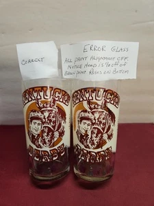 Vintage 1977 Kentucky Derby Error Glass And Correct One Pre-owned - Picture 1 of 12