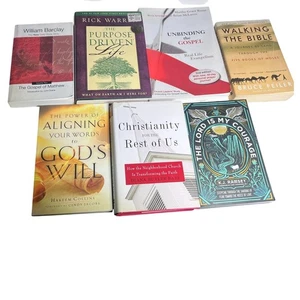 Christian Books Lot Bundle Purpose Driven Life Gods Will Walking the Bible - Picture 1 of 23