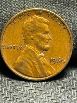 1966 Lincoln Cent • FS-801 DDR • Brown Uncirculated - Image 1 of 4