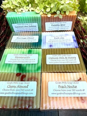 SOAP HandMade Goats Milk Scented Bar Bath Moisturizing 140 Scents U Choose 4oz - Image 1 of 2