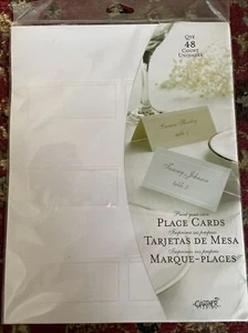 GARTNER PLACECARDS 48 Count 83001 White Pearl PRINTABLE WEDDING SPECIAL OCCASION - Picture 1 of 4