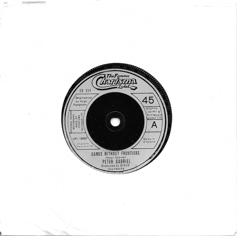 PETER GABRIEL  Games Without Frontiers / The Start + I Remember  UK Import 45 - Image 1 of 1