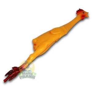 Large 21" Rubber Chicken - Rubbery Yellow Joke Prank Funny Bird Super Sized Fun - Picture 1 of 2