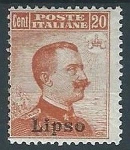 1917 EGEO LIPSO EFFIGIE 20 CENT MH * - W090-2 - Picture 1 of 1