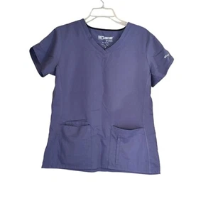 Grey's Anatomy Active Scrub Top Solid Gray Size Medium Multi-Pockets Nursing - Picture 1 of 10