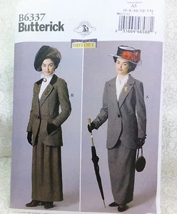 Traje Steampunk Butterick B6337 Misses' Disfraz Chaqueta Falda Patrón de Costura 6-14 NUEVO - Imagen 1 de 3