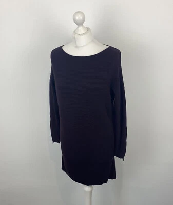 Mint Velvet Long Jumper Ribbed Knit Zip Sleeves Sz XS Ladies - Image 1 of 4