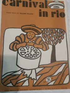 Vintage Carnival In Rio Intermediate Piano Solo Sheet Music 1969 Gillock - Picture 1 of 3