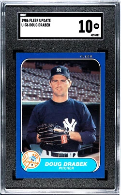Tarjeta de novato Fleer Update Doug Drabek RC #U-36 SGC 1986 10 GEMA como nueva ¡Impresionante! Foto 1 de 4