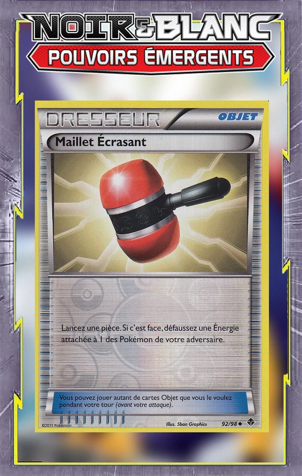 Maillet Écrasant Reverse - NB02:Pouvoirs Émergents - 92/98 - Carte Pokémon FR - Photo 1/1