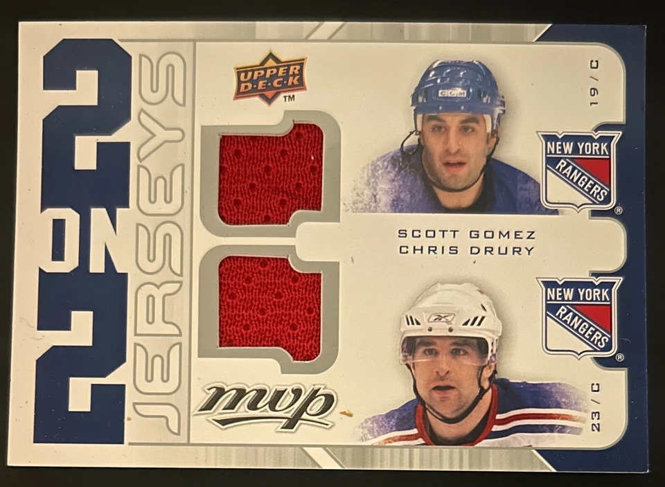 2008-09 Upper Deck MVP 2 On 2 Jerseys J2-GCDA Gomez Drury Connoly Afinogenov - Image 1 of 4