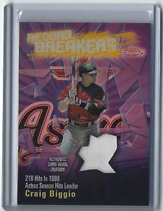 2003 Topps Chrome Craig Biggio Record Breaker Relic Refractor ABCA-CB (Astros)
