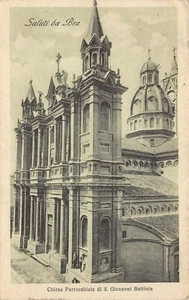 21-61B) SALUTI DA BRA CHIESA PARROCCHIALE S GIOVANNI BATTISTA VIAGGIATA CUNEO - Picture 1 of 2