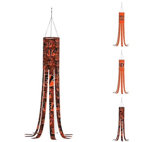 Cincinnati Bengals Outdoor Garden Windsock Decor Porch Deck Wind Sock 6*40in Cover