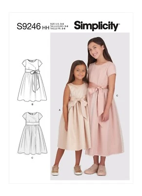 SIMPLICITY 9246 CHILDS & GIRLS PRINCESS COSTUME Sewing Pattern Sizes 3-6 & 7-14 - Image 1 of 4